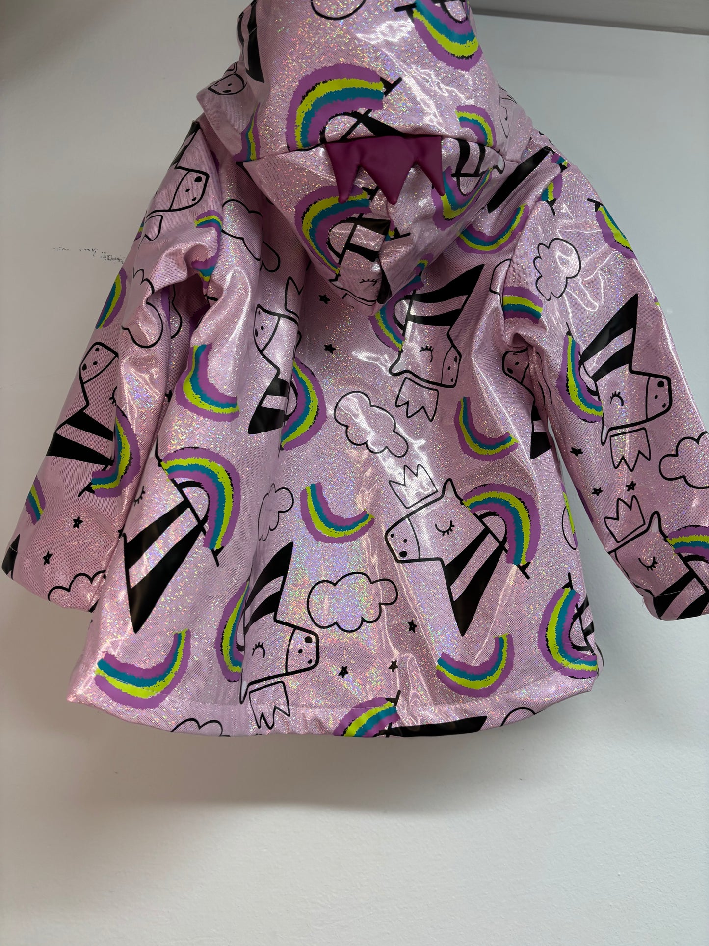 Impermeabile Unicorno Arcobaleno Imbottito
