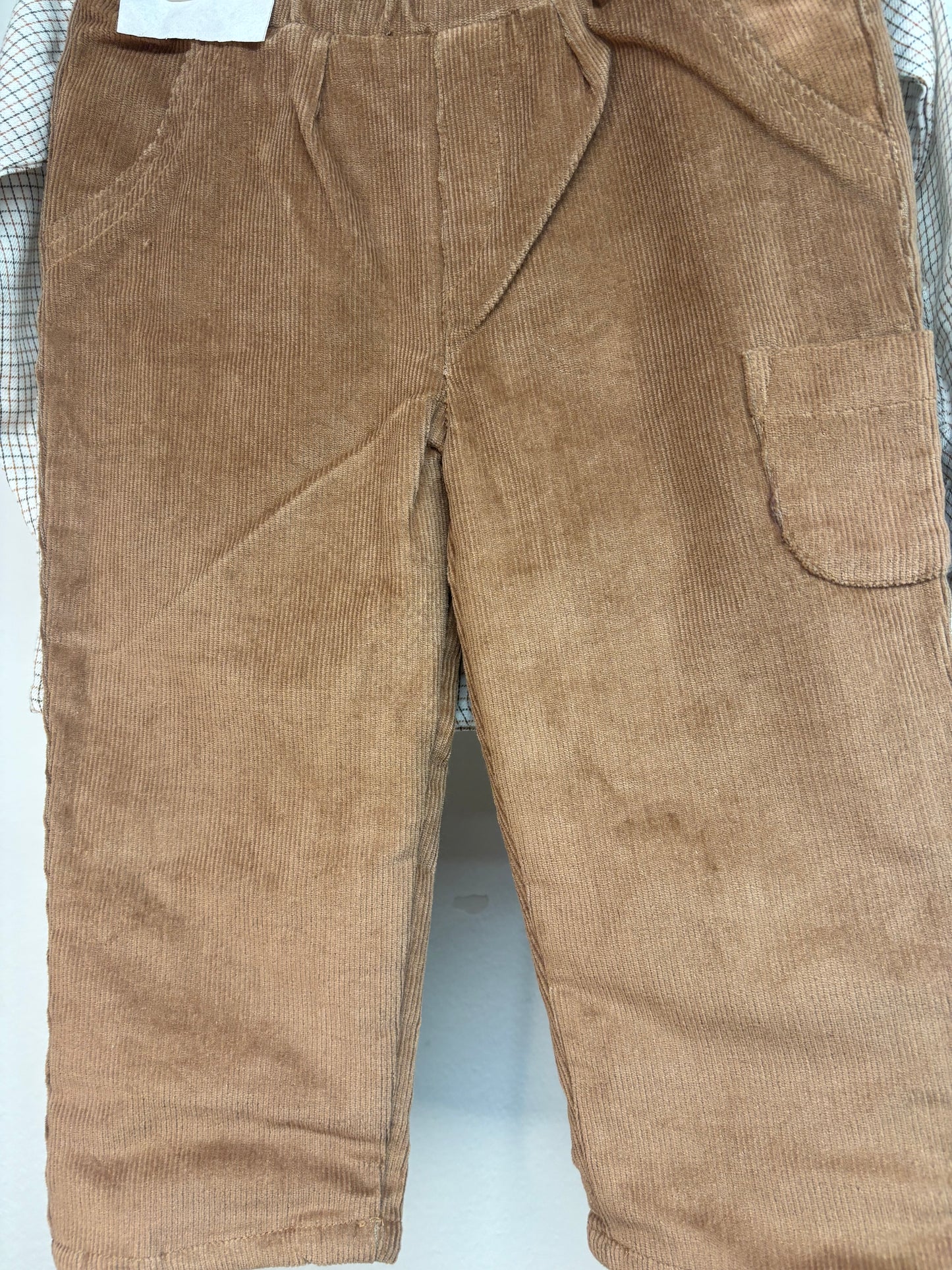 Completo camicia+pantalone velluto