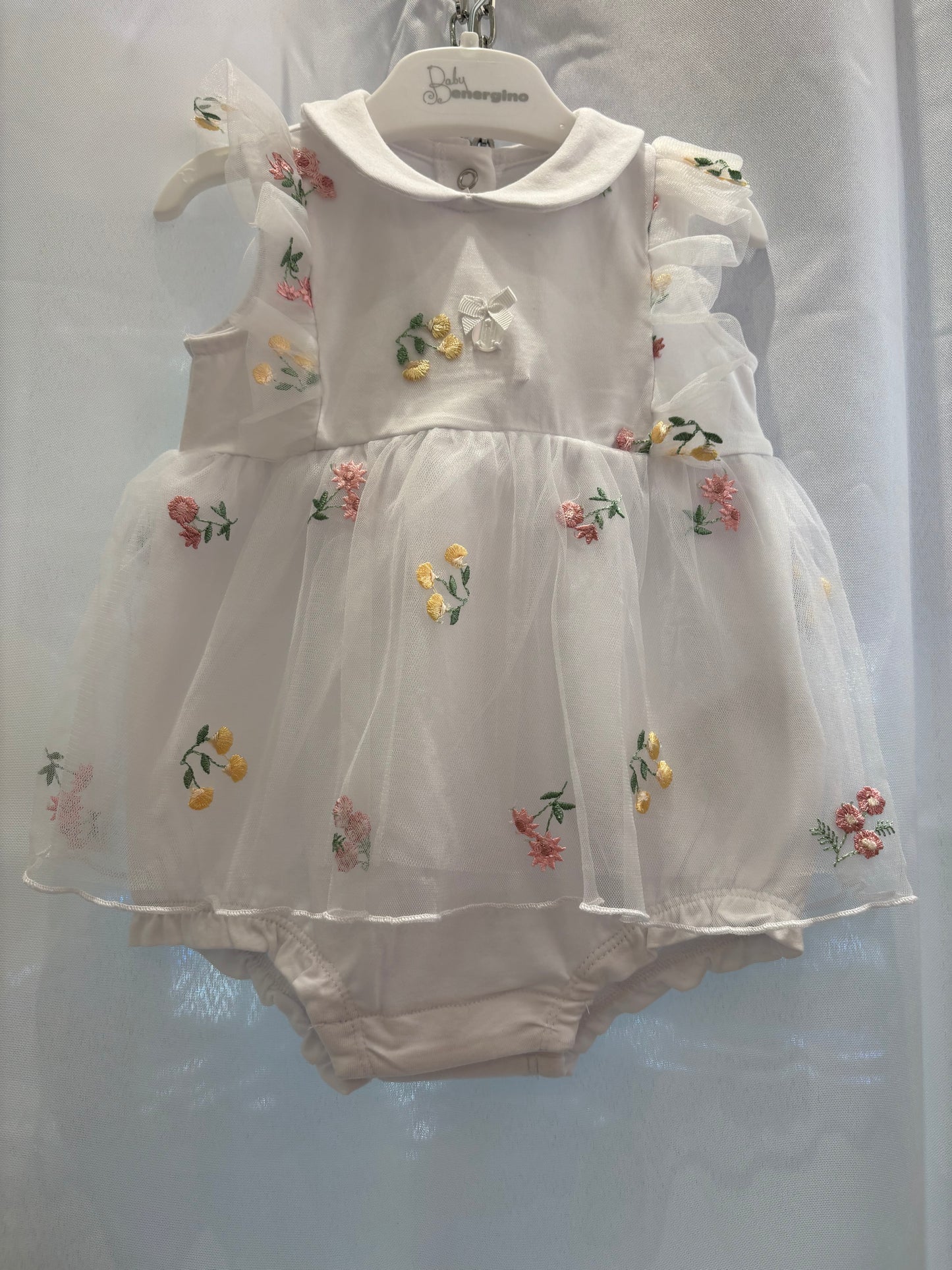Pagliaccetto Tulle FioriRicamati