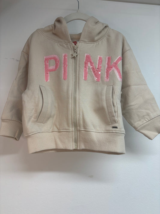 Felpa Zip Pink