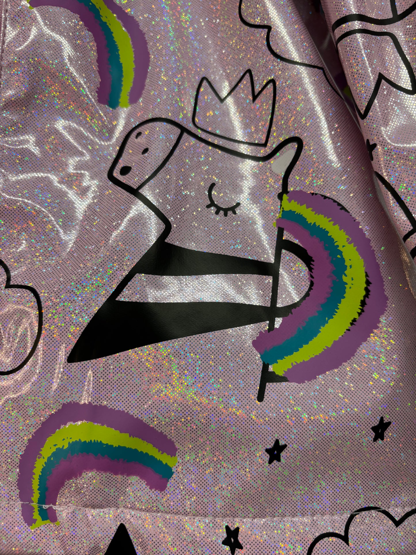 Impermeabile Unicorno Arcobaleno Imbottito