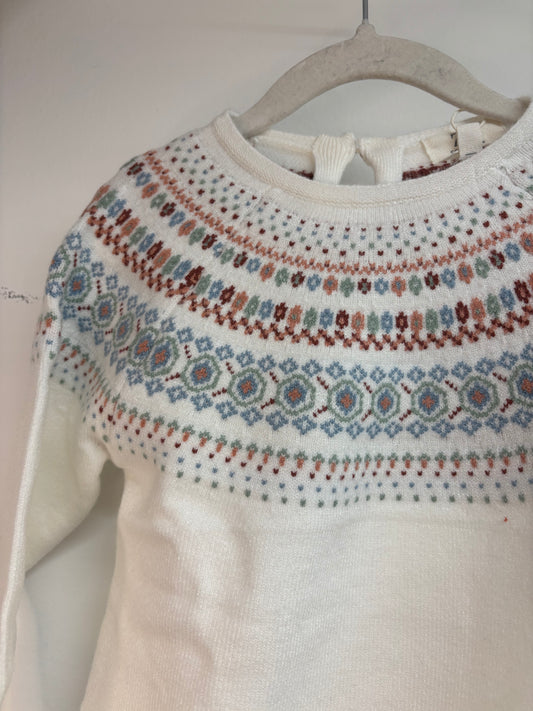 Maglione Bianco Ricamato