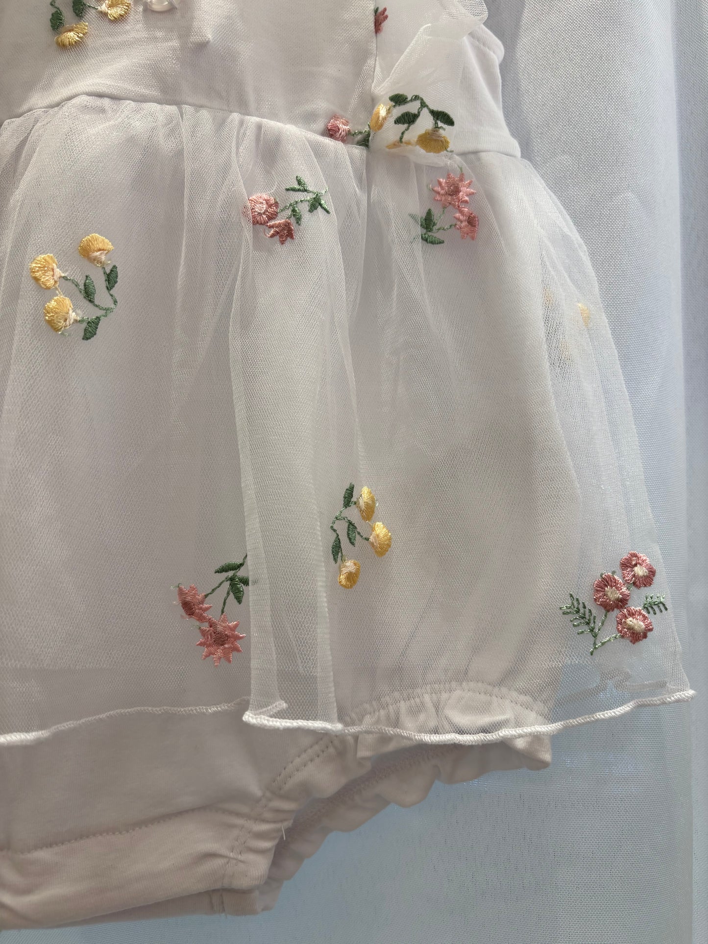 Pagliaccetto Tulle FioriRicamati