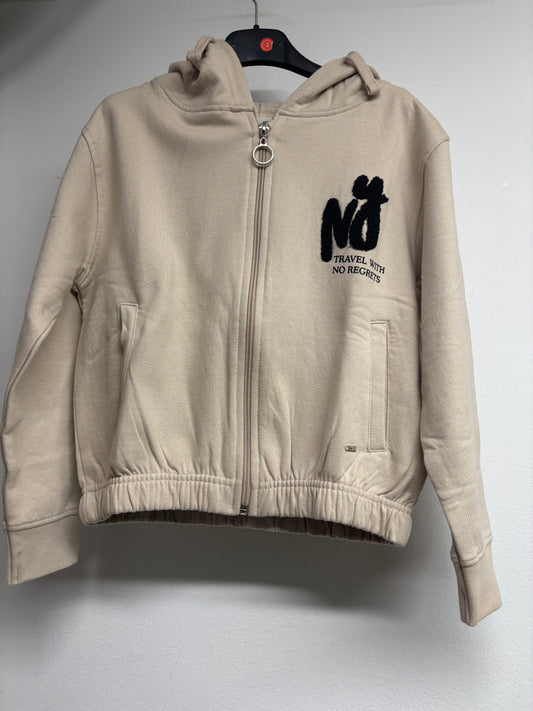Felpa zip beige
