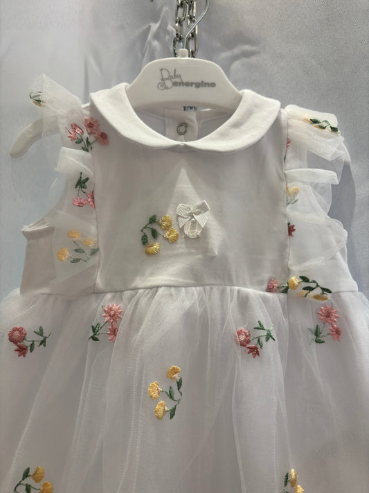 Pagliaccetto Tulle FioriRicamati