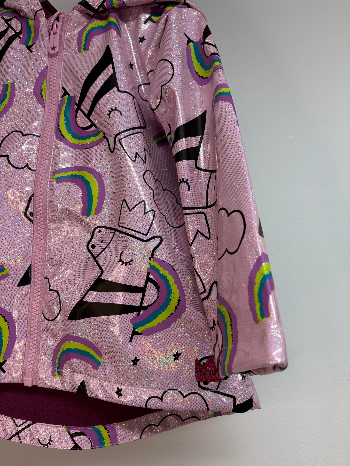 Impermeabile Unicorno Arcobaleno Imbottito