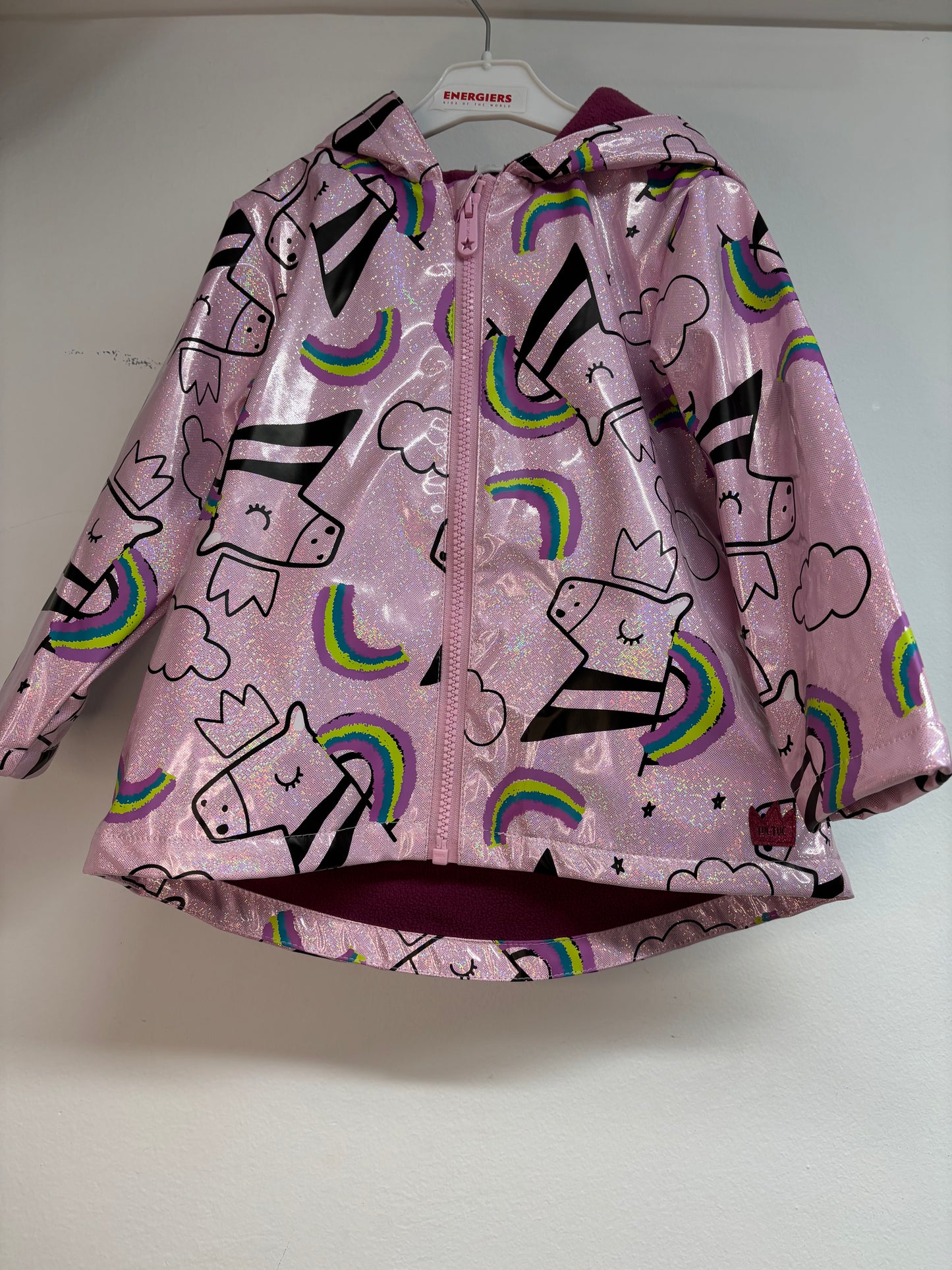 Impermeabile Unicorno Arcobaleno Imbottito