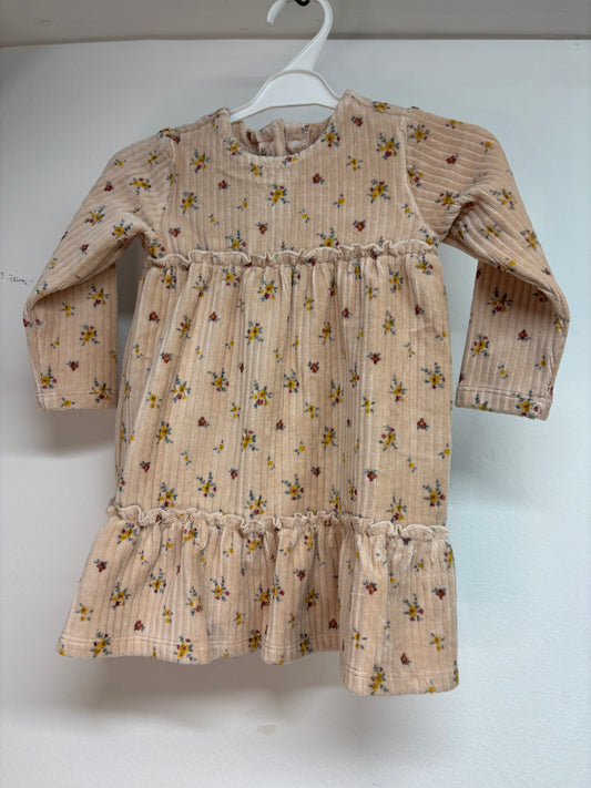 Vestito Velluto Fiorato