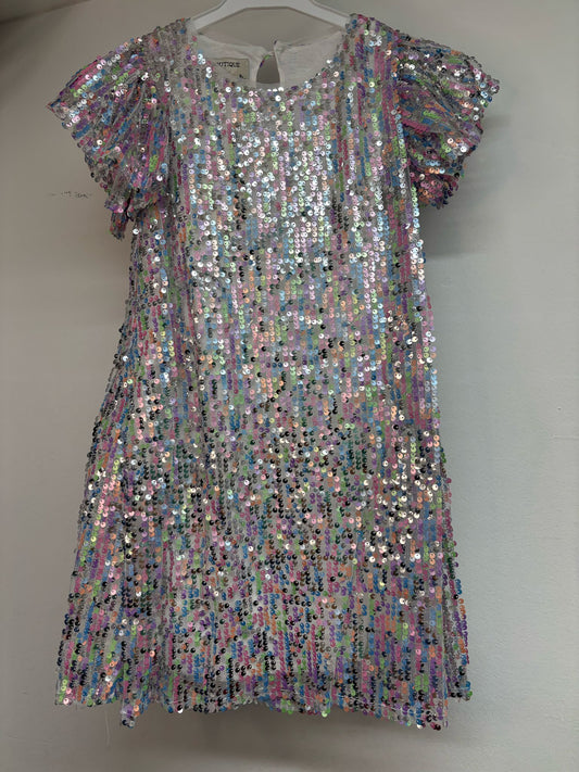 Vestito Paiete Bicolore